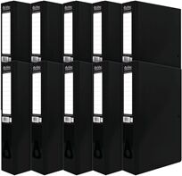 Pukka Brights Box File Foolscap Black (10 Pack) BR-7773