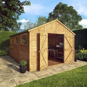 Mercia 15x10ft Wooden Waterproof Premium Shiplap Modular Workshop Shed Mercia 15x10ft Wooden Waterproof Premium Shiplap Modular Workshop Shed
