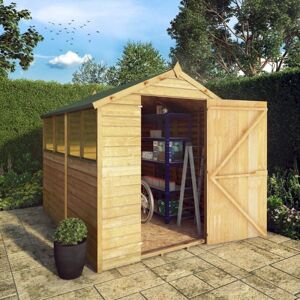 Mercia 8 x 6 Overlap Apex Garden Storage Shed - Light Brown Mercia 8 x 6 Overlap Apex Garden Storage Shed - Light Brown