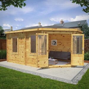 Mercia 5m x 3m Corner Log Cabin - 44mm Logs Mercia 5m x 3m Corner Log Cabin - 44mm Logs