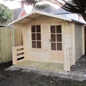 Shire Maulden Log Cabin with Veranda 10x8 Shire Maulden Log Cabin with Veranda 10x8