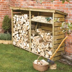 Rowlinson 8x2 Log Store with Shelf - Log Store Rowlinson 8x2 Log Store with Shelf - Log Store