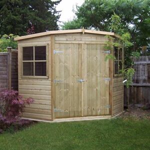 Shire 8' x 8' Pressure Treated Corner Garden Shed - Garden Shed Shire 8' x 8' Pressure Treated Corner Garden Shed - Garden Shed
