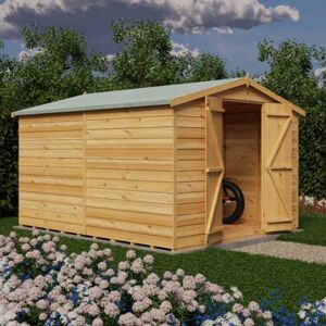 Shire 10 x 8ft Overlap Apex Shed Double Door No Windows - Garden Storage Shire 10 x 8ft Overlap Apex Shed Double Door No Windows - Garden Storage