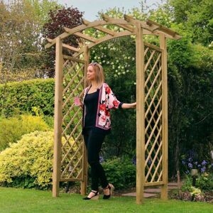 Zest Daria Wooden Garden Arch - Natural - Garden Arch Zest Daria Wooden Garden Arch - Natural - Garden Arch