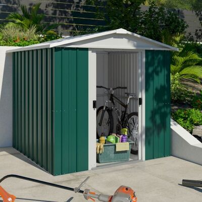 Yardmaster Green Metal Shed 6'8 x 7'2 - Garden Shed Yardmaster Green Metal Shed 6'8 x 7'2 - Garden Shed