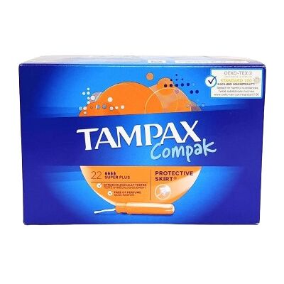 Tampax Compack Super Plus Tampons 22 Tampax Compack Super Plus Tampons 22