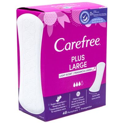 Carefree Carefree Plus Large Panty Liners - Long-lasting Protection Carefree Carefree Plus Large Panty Liners - Long-lasting Protection