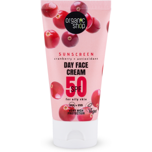 Organic Shop Sunscreen Cranberry Facial Day Cream SPF 50 50 ml Organic Shop Sunscreen Cranberry Facial Day Cream SPF 50 50 ml