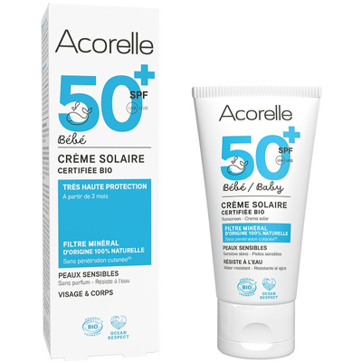 Acorelle Baby Sun Cream Mineral Filter Bio SPF 50+ 50 ml Acorelle Baby Sun Cream Mineral Filter Bio SPF 50+ 50 ml