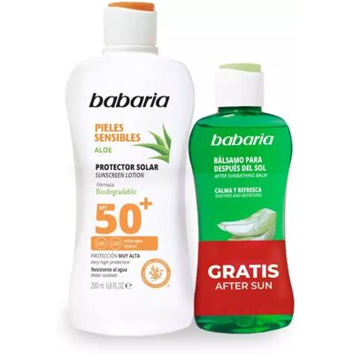Babaria SPF 50+ Sun Care Pack Sensitive Skin Aloe Vera Hydrating Babaria SPF 50+ Sun Care Pack Sensitive Skin Aloe Vera Hydrating