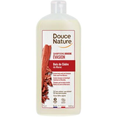 Douce Nature Moroccan cedar wood escape shampoo 1L - Shampoo and Shower Gel Douce Nature Moroccan cedar wood escape shampoo 1L - Shampoo and Shower Gel