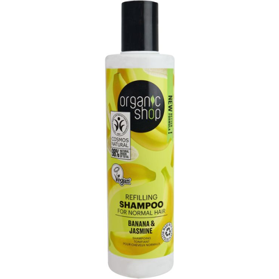Organic Shop Banana Jasmine Shampoo - Normal Hair - 280ml Organic Shop Banana Jasmine Shampoo - Normal Hair - 280ml