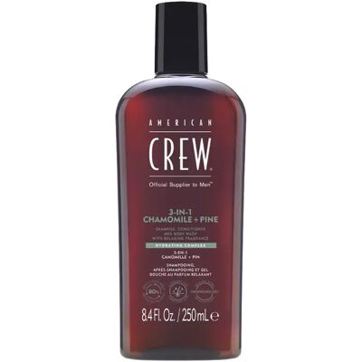 American Crew 3in1 Chamomile & Pine Shampoo, Conditioner & Body Wash (250ml) American Crew 3in1 Chamomile & Pine Shampoo, Conditioner & Body Wash (250ml)