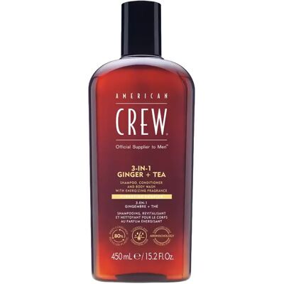 American Crew Ginger + Tea 3-in-1 Shampoo 450ml - Hair & Body Care American Crew Ginger + Tea 3-in-1 Shampoo 450ml - Hair & Body Care