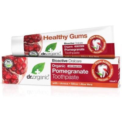 Dr Organic Pomegranate Toothpaste - Unisex Organic Whitening, Sensitive Dr Organic Pomegranate Toothpaste - Unisex Organic Whitening, Sensitive