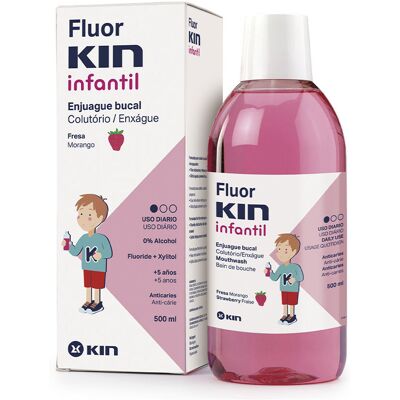Kin Fluorkin infantil anti-cavity mouthwash - strawberry - 500ml - Mouthwash Kin Fluorkin infantil anti-cavity mouthwash - strawberry - 500ml - Mouthwash