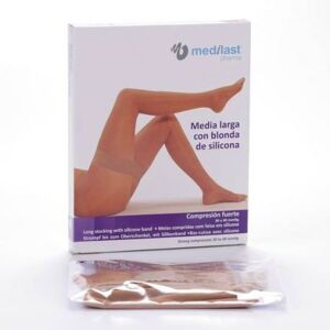 Medilast Long Lace Stockings Strong Compression Beige Medium Medilast Long Lace Stockings Strong Compression Beige Medium