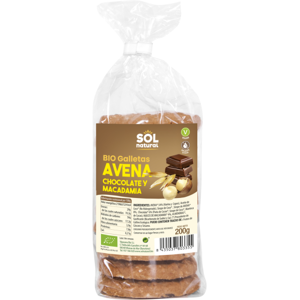 Sol Natural Oatmeal Cookies - Organic Chocolate & Macadamia Nuts Sol Natural Oatmeal Cookies - Organic Chocolate & Macadamia Nuts