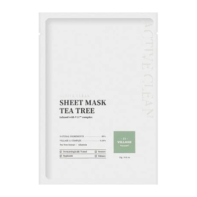 Village 11 Factory Active Clean Tea Tree Sheet Mask - Facial Mask Village 11 Factory Active Clean Tea Tree Sheet Mask - Facial Mask