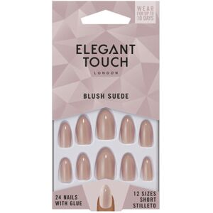 Elegant Touch Short False Nails Stiletto Blush Suede 24 pcs Elegant Touch Short False Nails Stiletto Blush Suede 24 pcs