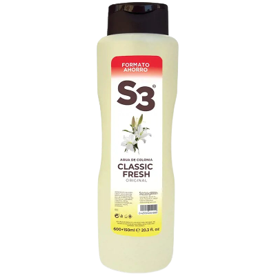 S3 Classic Fresh Eau de Cologne - 750ml, 600ml + 150ml S3 Classic Fresh Eau de Cologne - 750ml, 600ml + 150ml