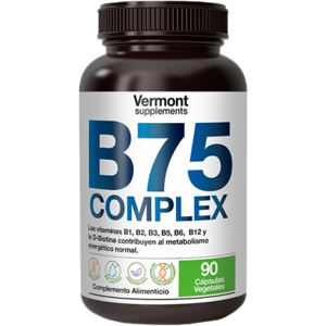 Vermont Supplements Vitamin B75 Complex - Vegetarian Capsules Vermont Supplements Vitamin B75 Complex - Vegetarian Capsules