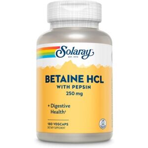 Solaray Betaine HCL Pepsin 250 mg 180 Capsules Solaray Betaine HCL Pepsin 250 mg 180 Capsules