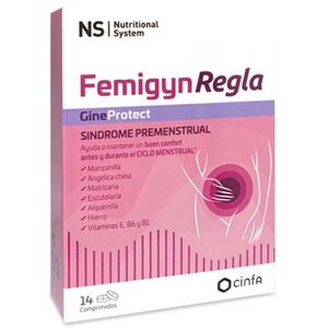 NS NUTRITIONAL SYSTEM Gineprotect Femigyn Regla 14 Tablets - Menstrual Relief NS NUTRITIONAL SYSTEM Gineprotect Femigyn Regla 14 Tablets - Menstrual Relief