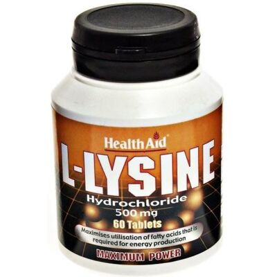 Health Aid L-Lysine 500mg Tablets - Dietary Supplement Health Aid L-Lysine 500mg Tablets - Dietary Supplement