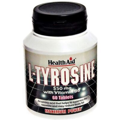 Health Aid L-Tyrosine 550mg Tablets - Support Brain & Thyroid Health Aid L-Tyrosine 550mg Tablets - Support Brain & Thyroid