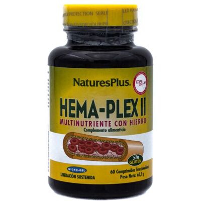 Nature's Plus Hema-Plex II Vitamin & Mineral Supplement - 60 Tablets Nature's Plus Hema-Plex II Vitamin & Mineral Supplement - 60 Tablets