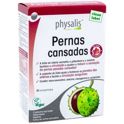 Physalis Tired Legs - Horse Chestnut, Plant Extracts, Collagen Support - Tablets Physalis Tired Legs - Horse Chestnut, Plant Extracts, Collagen Support - Tablets