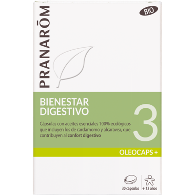 Pranarom Oleocaps 3 Organic Digestive Support - 30 Capsules Pranarom Oleocaps 3 Organic Digestive Support - 30 Capsules