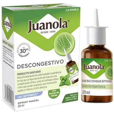 Juanola Decongestant Nasal Spray - 20ml Nasal Relief Juanola Decongestant Nasal Spray - 20ml Nasal Relief