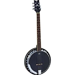 Ortega Raven Series OBJE350/6-SBK 6-String Banjo with Big Bag Ortega Raven Series OBJE350/6-SBK 6-String Banjo with Big Bag