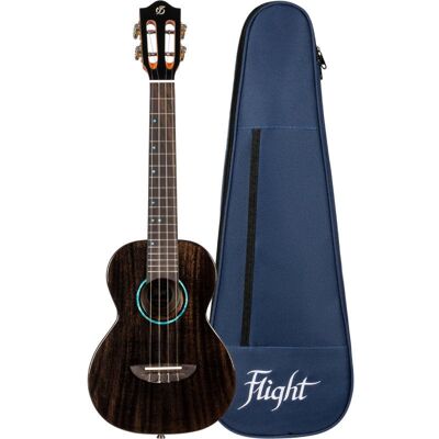 Flight Iris Tinta Tenor Transparant Black tenor ukulele with gig bag Flight Iris Tinta Tenor Transparant Black tenor ukulele with gig bag