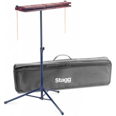 Stagg WB-SET 5B Temple Block 5-Piece Set + Stand, Bag, and Beaters Stagg WB-SET 5B Temple Block 5-Piece Set + Stand, Bag, and Beaters