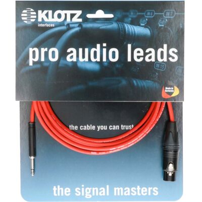 Klotz M4TF3-0500 Patch cable TT to XLR 3p female 5m Klotz M4TF3-0500 Patch cable TT to XLR 3p female 5m