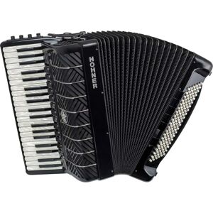 Hohner Mattia IV 120 BK Stage Accordion with Pearloid Keyboard Hohner Mattia IV 120 BK Stage Accordion with Pearloid Keyboard