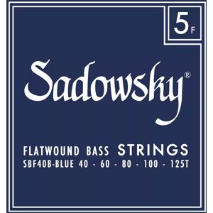 Sadowsky Blue Label SBF 40B St. Steel Flat/Taperwound 40-125 5-String Bass Guitar Strings Sadowsky Blue Label SBF 40B St. Steel Flat/Taperwound 40-125 5-String Bass Guitar Strings