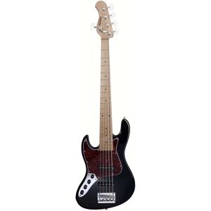 Sadowsky MetroExpress Vintage J/J Bass Roasted Maple Solid Black High Polish Left-Handed 5-String Bass Guitar Sadowsky MetroExpress Vintage J/J Bass Roasted Maple Solid Black High Polish Left-Handed 5-String Bass Guitar