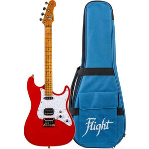 Flight Rock Series Pathfinder Baritone Red Electric Solid-Body Ukulele with Gig Bag Flight Rock Series Pathfinder Baritone Red Electric Solid-Body Ukulele with Gig Bag