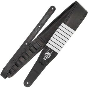 Richter 1008MKH-ONI Matt Heafy Signature, Black / White Stripes&Oni Guitar strap Richter 1008MKH-ONI Matt Heafy Signature, Black / White Stripes&Oni Guitar strap