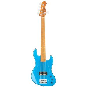 Sadowsky MetroExpress Vintage M Bass Roasted Maple Solid Ocean Blue Metallic High Polish 5-string bass guitar with gig bag Sadowsky MetroExpress Vintage M Bass Roasted Maple Solid Ocean Blue Metallic High Polish 5-string bass guitar with gig bag