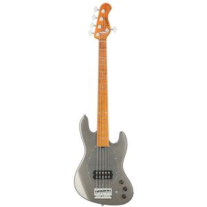 Sadowsky MetroExpress Vintage M Bass Roasted Maple Solid Silver Metallic High Polish 5-string bass guitar with gig bag Sadowsky MetroExpress Vintage M Bass Roasted Maple Solid Silver Metallic High Polish 5-string bass guitar with gig bag