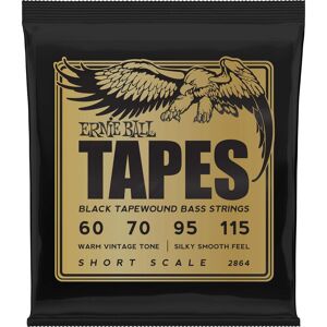 Ernie Ball 2864 Tapes Black Tapewound Bass Strings Short Scale .060 - .115 string set for bass guitar Ernie Ball 2864 Tapes Black Tapewound Bass Strings Short Scale .060 - .115 string set for bass guitar
