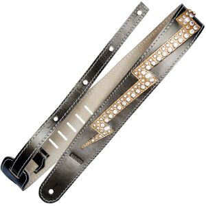 Richter 1594 Raw II Lightning Bronze / Gold / RS Guitar Strap Richter 1594 Raw II Lightning Bronze / Gold / RS Guitar Strap