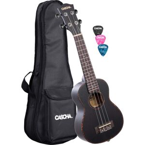 Cascha HH 2262 Premium Soprano Ukulele (Black) with Gig Bag and Picks Cascha HH 2262 Premium Soprano Ukulele (Black) with Gig Bag and Picks