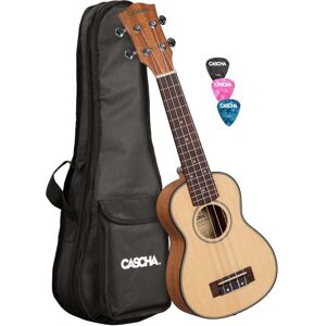 Cascha HH 2148L Left-Handed Solid Soundboard Soprano Ukulele Pack Cascha HH 2148L Left-Handed Solid Soundboard Soprano Ukulele Pack